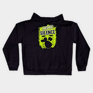 I Destroy The Silence - Drums Drummer Kids Hoodie